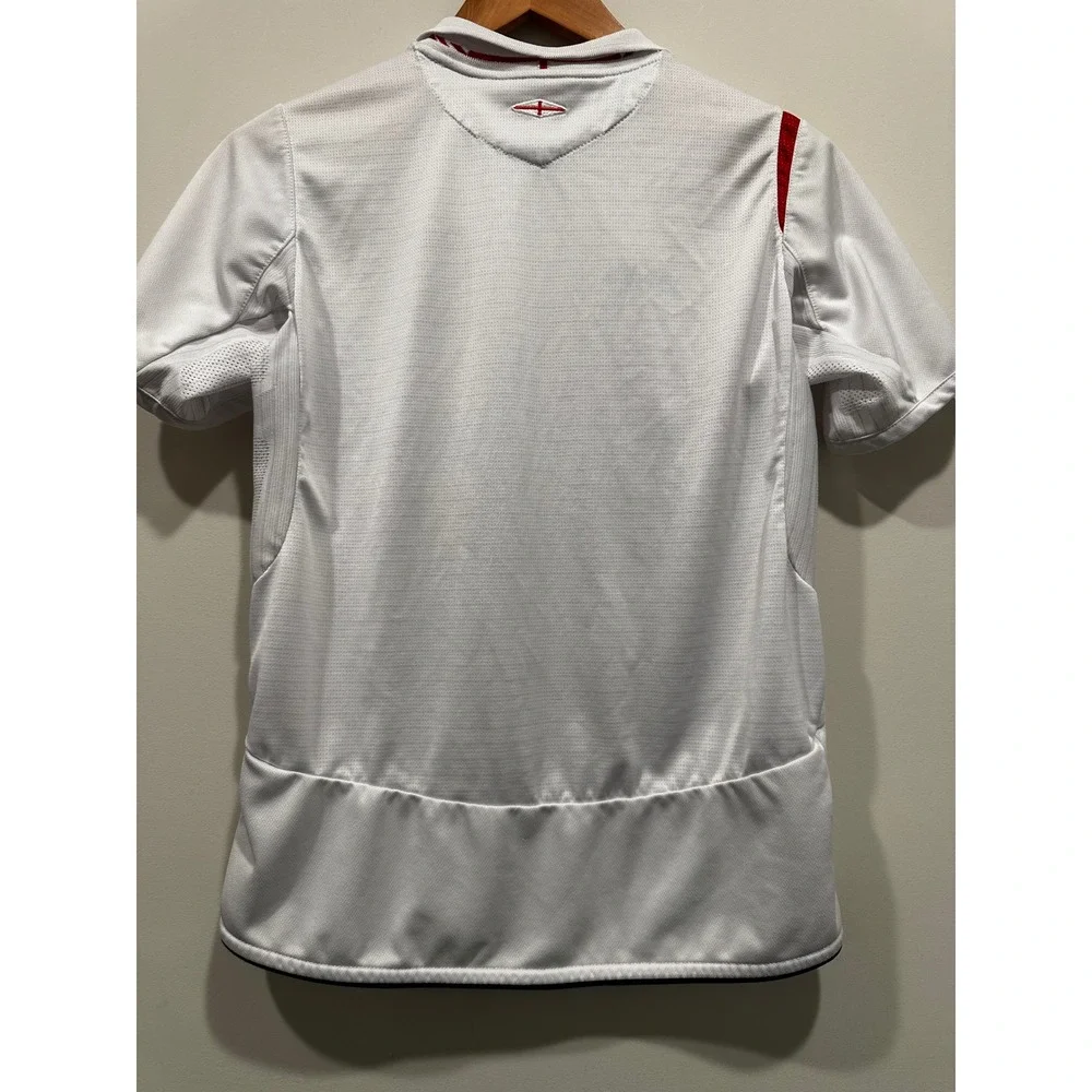 Umbro England National Team Soccer Jersey Kids White Red Three Lions Kit